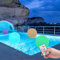 TOPINCN 2 Stück Solar Floating Pool Lights mit Fernbedienung, LED Solar Ball Lamp Aufblasbare Glow Ball Lights Farbwechsel Pool Floating Light für Rasen Strand Patio Dekoratives
