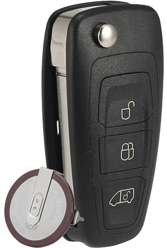 3 Buttons Ford Focus MK3 Transit Custom MK8 Car Key Fob with Ford Transit Mondeo Key VL2020 Battery with HU101 Blade