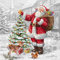 IHR Ideal Home Range - Papierservietten SANTAS XMAS TREE 20 St. Lunch-Servietten 33 cm x 33 cm