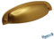 M4TEC Brushed Brass Cupboard Handles for Kitchen Cabinets - VD8 Series, 96mm Brass Kitchen Door Handles, Cabinet Handles, Brass Drawer Handles, Cup Brass Handles for Bedroom and Kitchen
