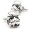 Herren Stormtrooper Manschettenknöpfe Kupfer Material Silber Farbe Professionell verarbeitet
