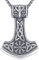 Thors Hammer Kette Herren Wikinger Thors Hammer Anhänger Sterling Silber 925 Mjölnir Halskette mit Vegvisir Wikinger Hammer Schmuck für Männer Herren