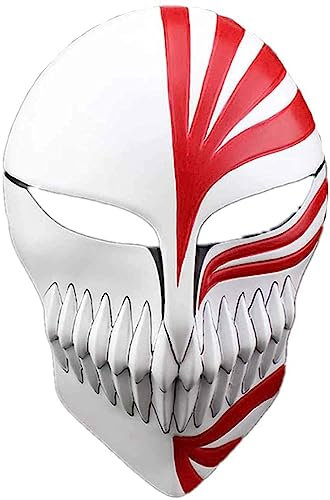 dinghuizi Halloween Kostüm Party Anime Death Bleach Harz Maske Kurosaki Cosplay Maske Dekoration Geschenk Einheitsgröße-Rot-Einheitsgröße,OneColor-OneSize