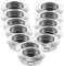 OSALADI 16pcs Embedded Handle Black Pocket Door Hardware Round Hidden Top Knobs Hardware 3-in-1 Oil Flat Door Knob Circle Cabinet Pulls Door Pull Furniture Fire-Proof Door Stainless Steel