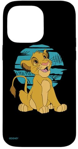 Hülle für iPhone 14 Pro Max Disney Der König der Löwen Junge Simba Happy Blue Retro