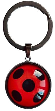 Ladybug Marienkäfer Schlüsselanhänger Edelstahl 25 mm Motiv