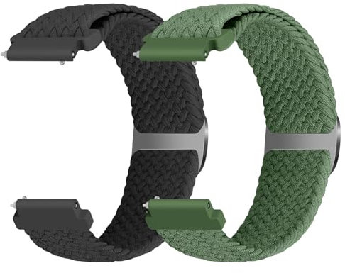 BTTNG Correas trenzadas de 20 mm compatibles con Amazfit GTS/GTS 2(Mini)/GTS 3/GTS 4 Mini/Bip S/Bip S Lite/Bip U/Bip U Pro, pulsera deportiva de nailon elástico suave para mujeres y hombres
