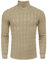 COOFANDY Mens Cable Knit Jumper Turtleneck Pullover Classic Sweater Regular Fit Jumpers for Men Winter Long Sleeve Shirt Moongrey L