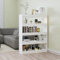 XGWKCNV Regal Bücherschrank Raumteiler Hochglanz Weiß 100x30x135cm Bücherregale & Standregale