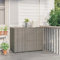 LVHUIDEH Gartenschrank, Außenschrank, Aufbewahrungsschrank, Geräteschrank, für Garten, Terrasse & Balkon, Pulverbeschichtete Stahlrahmen, UV- und wasserbeständig, 100 x 55,5 x 80 cm Poly Rattan