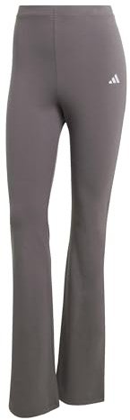 adidas Damen ESSENTIALS SMALL LOGO FLARED LEGGINGS, grey strata/white, XS