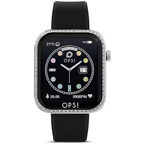 Orologio Smartwatch Donna Opssw-40 Diamonds Ops Call Cintuirno in Silicone Nero