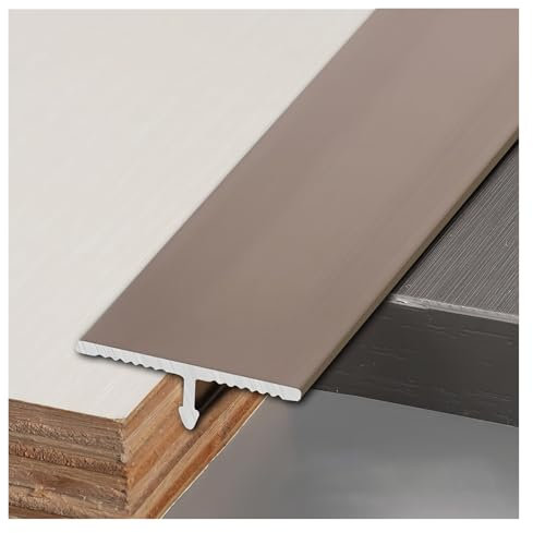 Übergangprofil Aluminiumlegierung - Boden übergangsstreifen - Abschlussleiste T-Profil, zum Verbinden von Bodenlücken, Teppich zu Fliesen Übergang Kanten Trim(Rose Gold,2CMx270CM(3 * 90CM))