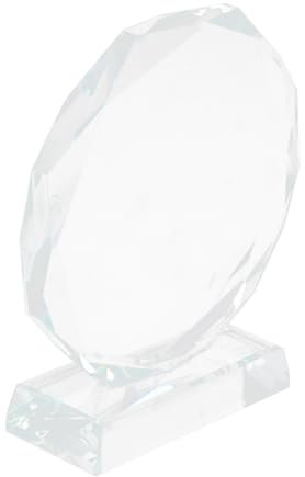 OSOLADY Trophée de Récompense en Cristal Personnalisable 8 Cm Plaque Vierge Octogonale Décoration d'entreprise Sportive
