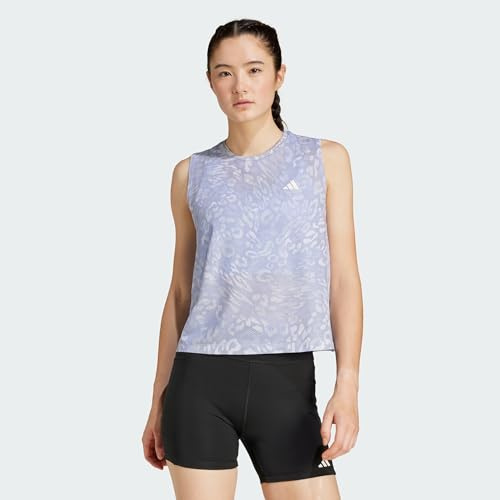 adidas Damen Own The Run AOP Tank Laufbekleidung Tank-Top Dshgry/Vioton - Flieder Xs