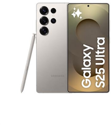 Samsung Galaxy S25 Ultra 256GB Teléfono Móvil con IA, Galaxy AI, 12GB RAM, Cámara 200MP, Dual SIM, IP68, Garantía del Fabricante 3 Años + 1 Año Extra, Titanio Gris (Versión Española)