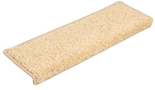 vidaXL Stufenmatten 20 STK. 65x21x4 cm Creme Rechteckiger Rand