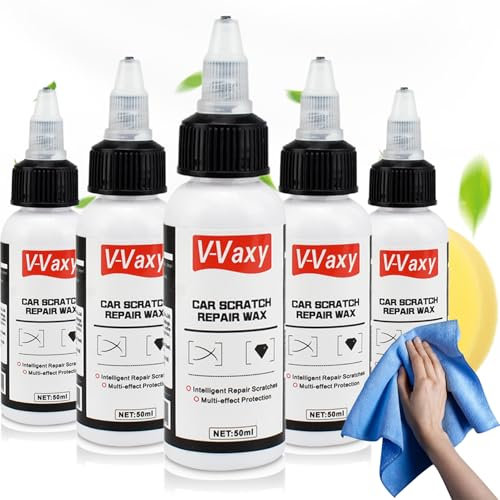 V-Vaxy Car Scratch Repair Wax, Vvaxy Car Scratch Repair, V Vaxy Ultimate Paint Restorer, Automotive Polish, Scratch Removers & Waxes (5 Pcs)