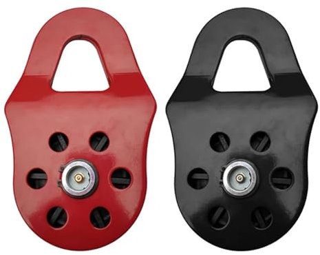 EHYSYN Flaschenzug 10Ton Off Road Winde Bewegliche Nylon Pulley Sheave Umlenkrolle Schiene Umrüstung Rettungs Anhänger Seil Winde Seil Riemenscheibe(Red)