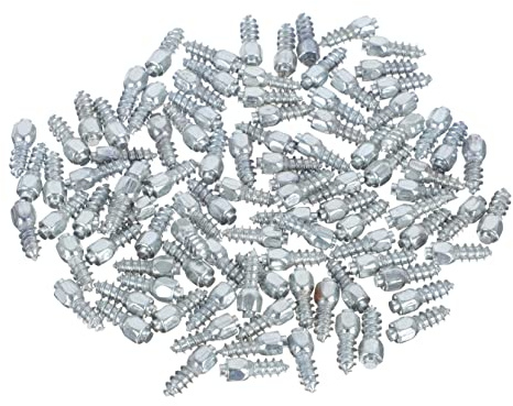 MUCKLILY 100pezzi Chiodi Per Pneumatici Pz Viti in Lega Professionali Chiodi Da Neve Per Pneumatici Invernali Aumentano Attrito Sul Terreno