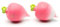 Miniblings Radieschen Ohrstecker Stecker Radi Rettich Veggie Vegan Brotzeit Gemüse - Handmade Modeschmuck | Ohrringe Stecker Ohrschmuck