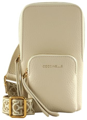 Coccinelle Leder Handytasche Pixie Hi-Tech Phone Bag Blanco creme