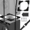 JHCHU Slimline Washer Dryer Stacking Kit, Universal Ultra-Thin Frame for 45–68 cm Appliances, Space-Saving Design with Lightweight Aluminum Ratchet Strap (Black)