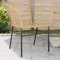 MOBCANT Gartenstühle 2 STK, Balkonstühle Terrassenstühle Bistrostühle Balkonmöbel Geeignet für Garten Balkon Terrasse Patio Braun Poly Rattan