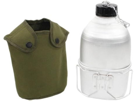 LeeQinersw Bottiglia d'Acqua da Campeggio da 1 Litro E Tazza in Alluminio per La Sopravvivenza All'aperto Leggera