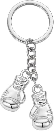 Porte-Clés Boxe, Porte-Clef Boxeur de Sac pour Femmes | Cadeaux de Porte-Clé Sportif avec un Motif de Gant en Argent pour les Boxeurs et les Amateurs de Boxe Amis