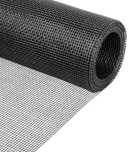 Moustiquaires Fenêtre, Moustiquaires Fenetre Ajustable, Rouleau Moustiquaire Fenetre, Fibres de Verre Moustiquaire pour Fenêtres (Noir, 150X300CM)