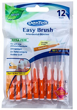 DenTek Easy Brush 2.0mm-3.0mm Extra Fein ISO: 1 - Transparent - Manuell - 12 Stück