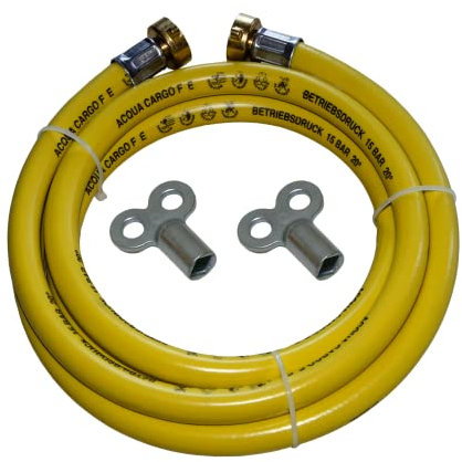 Füllschlauch für Heizung inkl. 2 Heizkörper Entlüftungsschlüssel Längen 1,5m - 2,5m - 5,0m - 10,0m (1,5m)