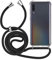 MyGadget Handykette für Samsung Galaxy A50 - [ TPU Hülle mit verstellbaren Band ] - Handyhülle mit Handyband zum Umhängen Kordel Schnur Case Schutzhülle - Schwarz