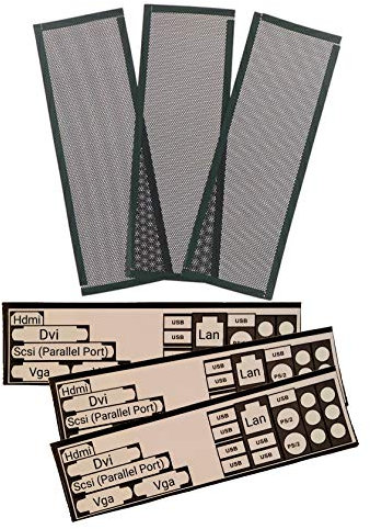 DIY Mainboard Blende 3Pcs IO-Shield Slot Blech Ersatz zum Ausschneiden Individuell für alle Mainboards ATX Itx Schöneres Design bessere Belüftung Pc Zubehör Computer