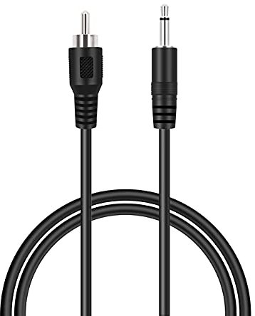 Bolvek 3ft RCA Male to 3.5mm 1/8 inch Monaural Mono Male Plug Jack Connector Audio Converter Cable for Pre-Amp Subwoofer Soundbar Speakers