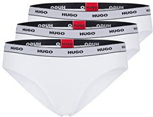 HUGO Damen Triplet Brief Streep Slip, White100, XL EU