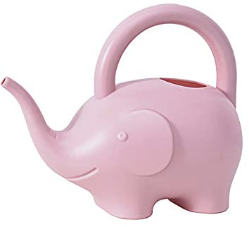 Regadera para niños al aire libre Plantas de interior Elefante Lindo Botella de riego ligera para jardín Flor Rosa