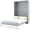 MEBLINI Schrankbett Concept Pro - Wandbett mit Lattenrost - Schrank mit Klappbett - Wandklappbett - Murphy Bed - Bettschrank - CP-01-140x200cm Vertikal - Grau Matt Mit Matratze