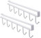 NCOALE Cup Holder Under Cabinet, 2 Pack Shelf Cup Mug Hanger White Hook Coffee Cup Mug Holder with 6 Hooks, Towel Holder Cabinet Organizer for Kitchen Cupboard
