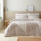 Catherine Lansfield Larsson Geo Reversible Double Duvet Cover Set with Pillowcase Natural