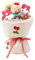 LICHENGTAI Ramo de Flores Naturales a Domicilio Peluche, Mini Conejo de Felpa Animal Flor Conejo Muñeca Ramo Decoración, Ramo de Rosas para Muñecas, Ramo de Muñeca del Día de San Valentín