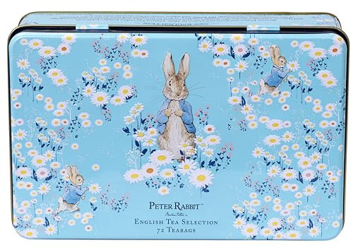 New English Teas Peter Rabbit Daisies - Selezione di tè in latta con 72 bustine di tè…