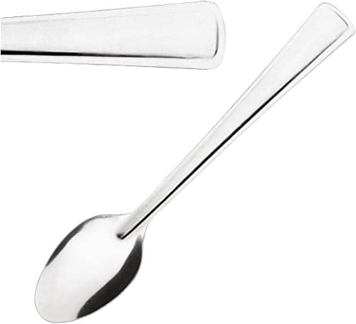 Nisbets Essentials Dessert Spoons Set of 12 - Durable Stainless Steel, Dishwasher Safe, Magnetic Silverware FA566