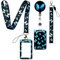 KLOP256 Porte Carte Tour de Cou Porte Badge, Porte Badge Enrouleur Swivel Lobster Clasp avec Cordon Rétractables pour Cartes d'étudiant d'infirmière, Carte Bus/Cantine, Clés (bleu)