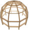 Kombodom Gartenhaus Bausatz, Tiny House, Holzhaus/Dome, Ausführung:9.9m² (1 Etage), Farbe:Braun