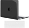 TECOOL Cover compatibile con MacBook Pro 15 Pollici 2019 2018 2017 2016 (A1990 A1707) con Touch Bar, Custodia Rigida Protettiva Sottile in Plastica e Copritastiera UE, Cristallo Nero