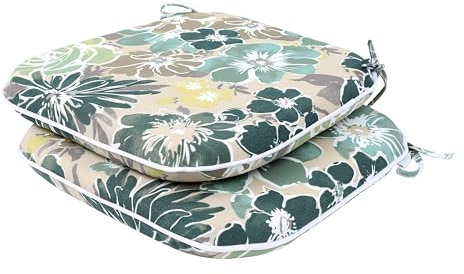 RACE LEAF Stuhlkissen für den Innenbereich, 2 Stück, Outdoor-Sitzkissen, 43 x 40 x 5 cm, Esszimmerstuhlkissen, wetterfest, runde Ecken, Terrassenstuhlpolster für Möbel, Stühle, Zuhause, Garten