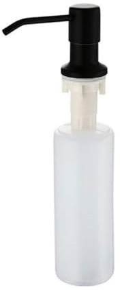 Built-in Sink Soap Dispenser, Stainless Steel Pump Head Dispenser 300cc Liquid Detergent Dispenser for Kitchen Bathroom Dishwasher, Black