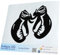 INDIGOS UG Auto Aufkleber Boxhandschuhe Boxen - schwarz - 150x124 - Selbstklebender Sticker für Auto, Fenster, Bus oder LKW - UV-beständig & wetterfest